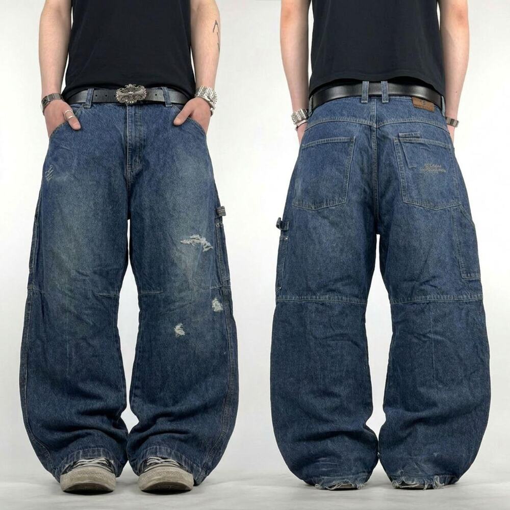 Vintage y2k archive rocawear skater baggy wide leg stonewash rare jeans